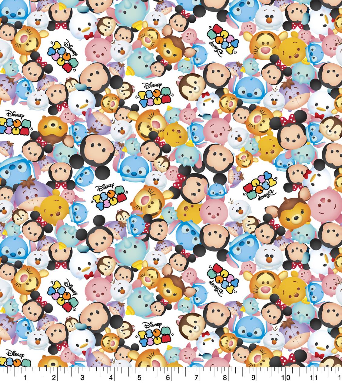 Disney&#xAE; Tsum Tsum Packed Logo Cotton Fabric
